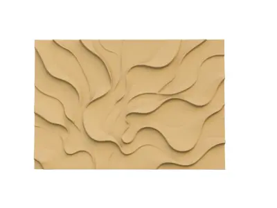 modern panel wall decor set wall relief mural CNC 104 3D model