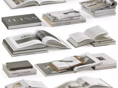 Coffee Table Books 3 3D model