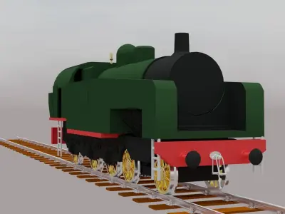 The 221TQ steam locomotive 3D model