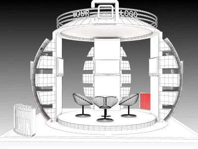 Booth Exhibition Stand a526 3D model