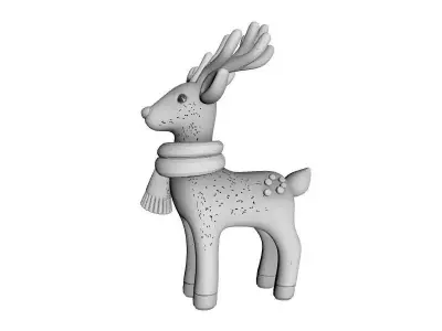 Christmas Deer 3D Printable Model 3D print model get