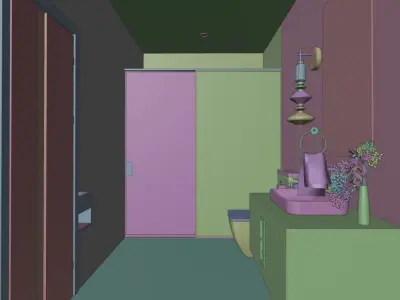 Bathroom Design Blender File 3D model