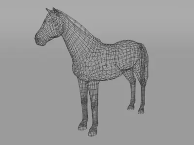 Horse Low-poly 3D model