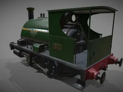Avonside 0-4-0st TROJAN Low-poly 3D model