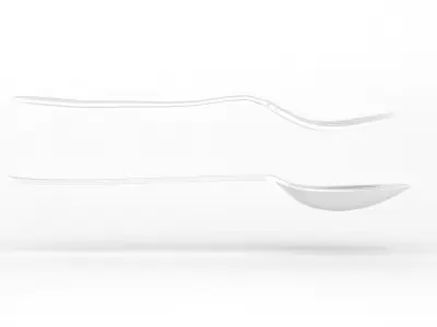 Fork and Spoon 3D model