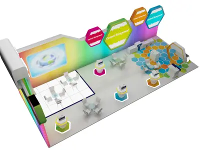 Booth Exhibition Stand a465a 3D model