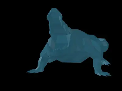 crocodile  Low-poly 3D model