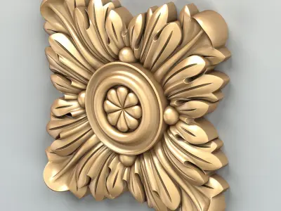 Square rosette 024 3D model