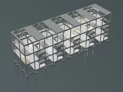 Structure under construction 3D model