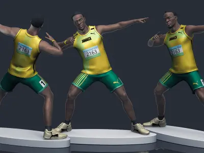  Usain Bolt 3D Printable 2 3D print model
