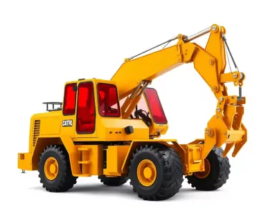 Vibrant Excavator model pack Low-poly 3D model