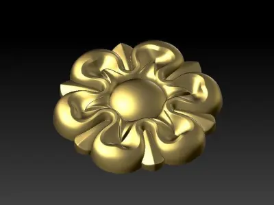 pattern CNC gold-plated sculpted wooden frame pattern 3D model  3D model