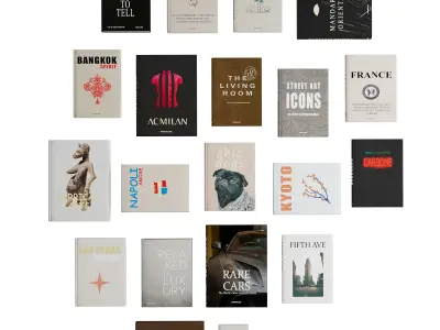 Book Collection 02-Assoulin Coffee Table Books 3D model