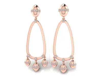 Tazzarine Diamond Earring Model 4 3D print model