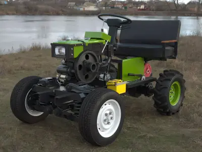 MotoTraktor tractor with seat 3D model
