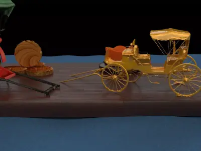 Chinese rickshaw   3D model