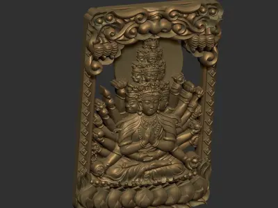 Kwanyin Bodhisattva with thousands of hands 3D print model