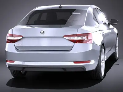 Skoda Superb 2017 VRAY 3D model