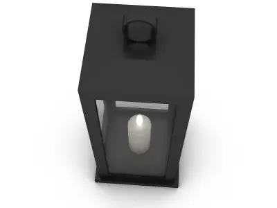 3D model modern candle holder Low-poly 3D model