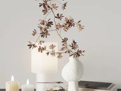 Autumn decorative set 3D model
