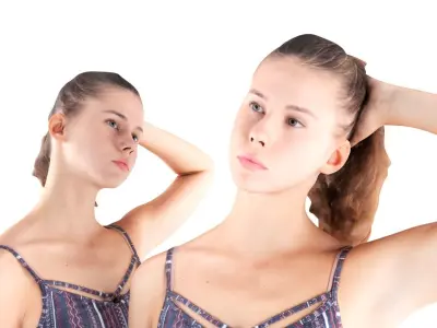 Woman sport 25 Low-poly 3D model