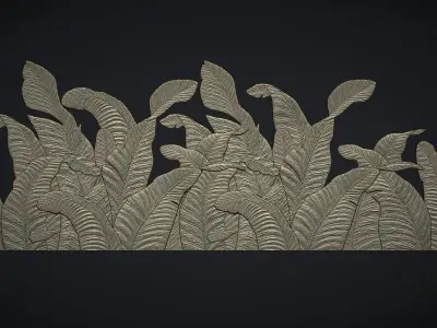 Banana Leaves Wall Decor 3D print model
