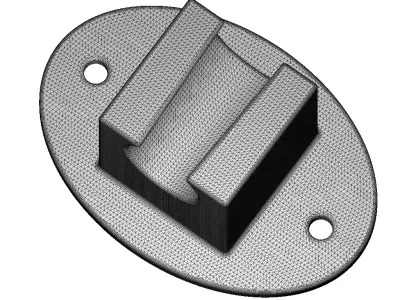 Plastic Bath Faucet Holder 3D model