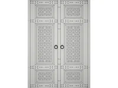 Old islamic door 01 3D model