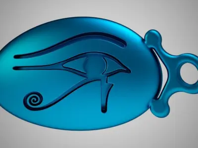 Eye of Horus Keychain 3D print model