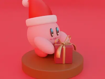 Kirby holidays sat 3D model for 3D print 3D print model