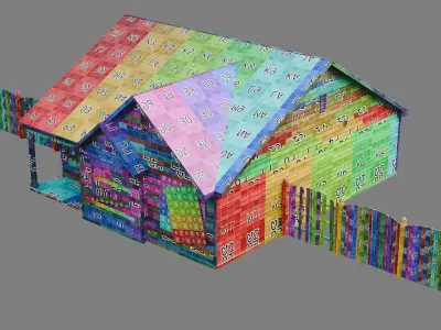 Abandoned Residential House v1 Low-poly 3D model