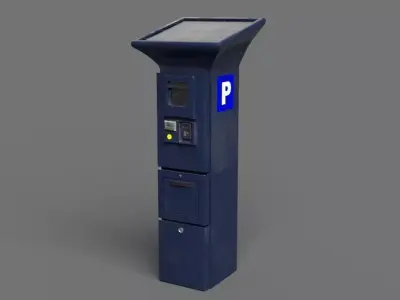 Park Meter PBR 3D Model Low-poly 3D model