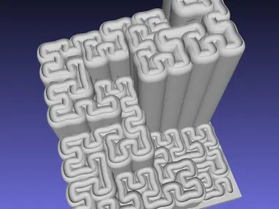 Hilbert Curve Fractal Marble Slide 3D print model