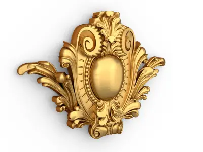 carved classic decorative ornament cnc 3d printing stl 08 3D model