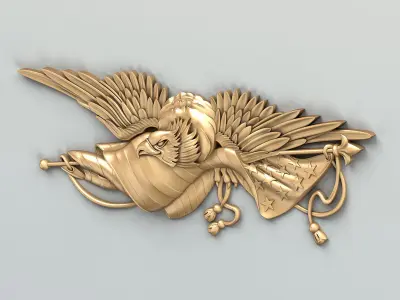 Coat of arms American Eagle 3D model