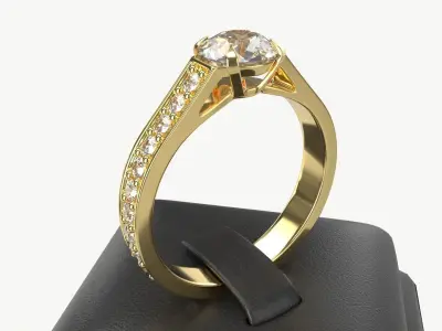 Jewelry store display stands with jewelry 3D model