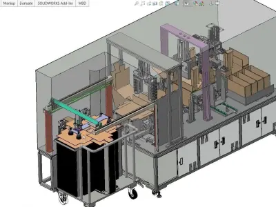 Automatic Box Folding Machine 3D model