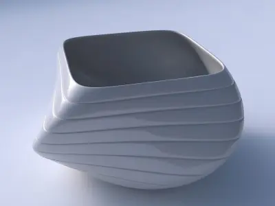 Bowl helix with smooth horizontal dents 3D print model