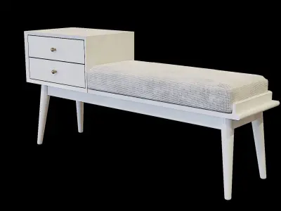 Landon Entryway Bench Low-poly 3D model