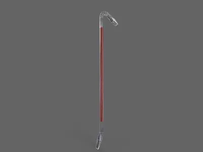 PBR Crowbar V1Red Low-poly 3D model