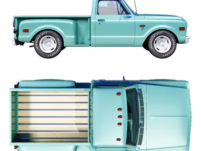Chevrolet C10 1968 short bed 3D model