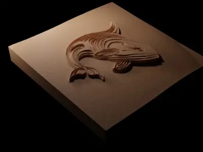 Orca CNC 3d Print High Relief Sand Casting 3D print model