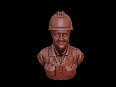 Engineer Bust 3D print model
