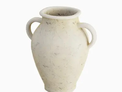 Antique Marble Garden Vase 03 Low-poly 3D model