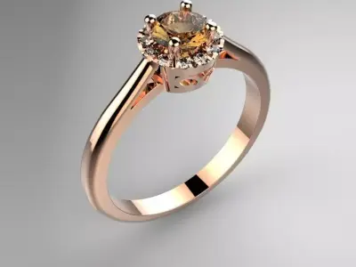 Rose woman ring 3D print model