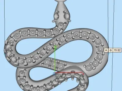 pendant snake 3D print model