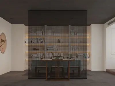 Zen Style Clubhouse Interior 3D model