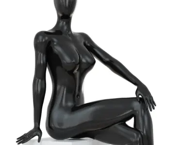 Female seated mannequin 85 3D model