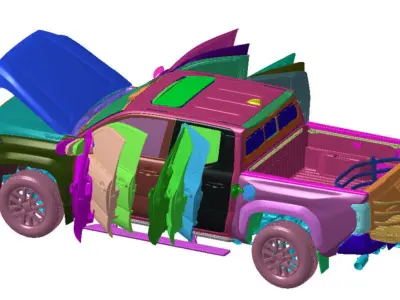 Toyota Tacoma LTD HV 4X4 DOUBLE CAB 2024 Vehicle 3d scan model 3D model