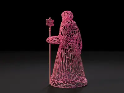 Wizard Santa 3D print model